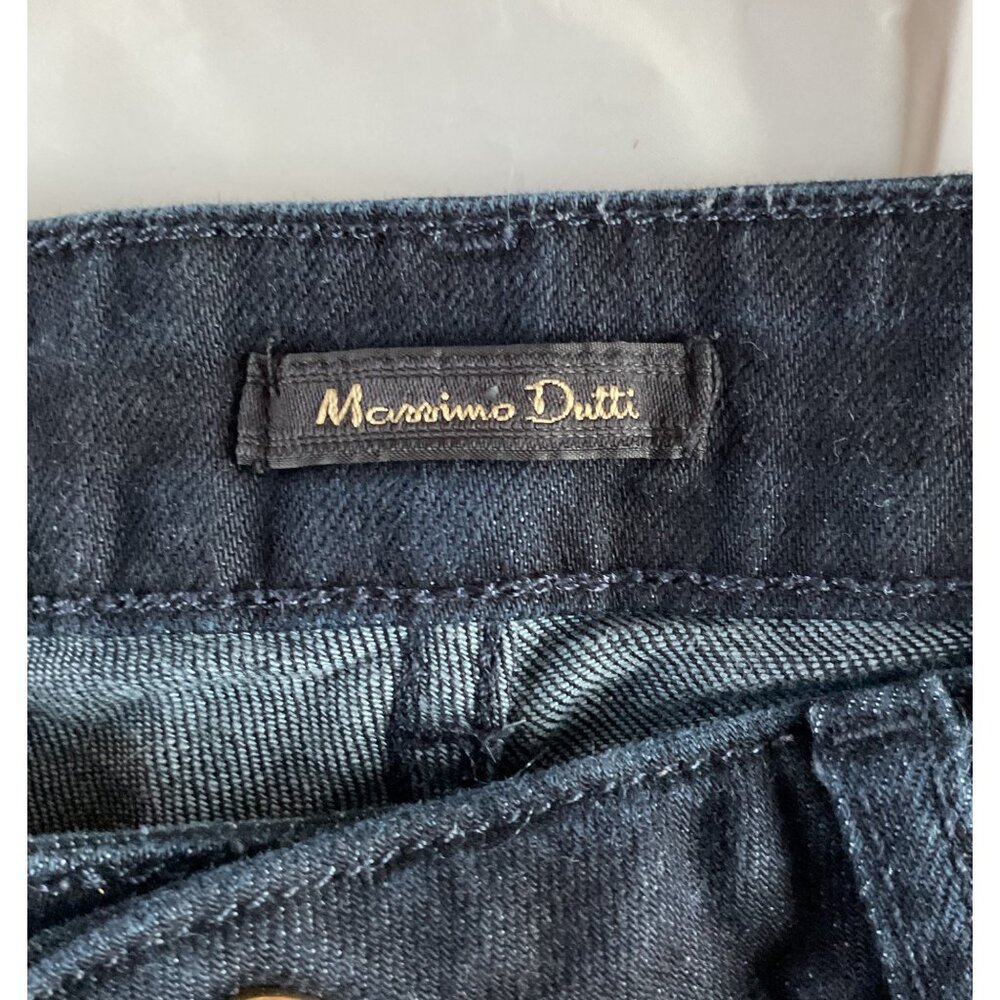 Massimo Dutti Womens Dark Wash Flared Jeans Size 8 - Picture 5 of 11